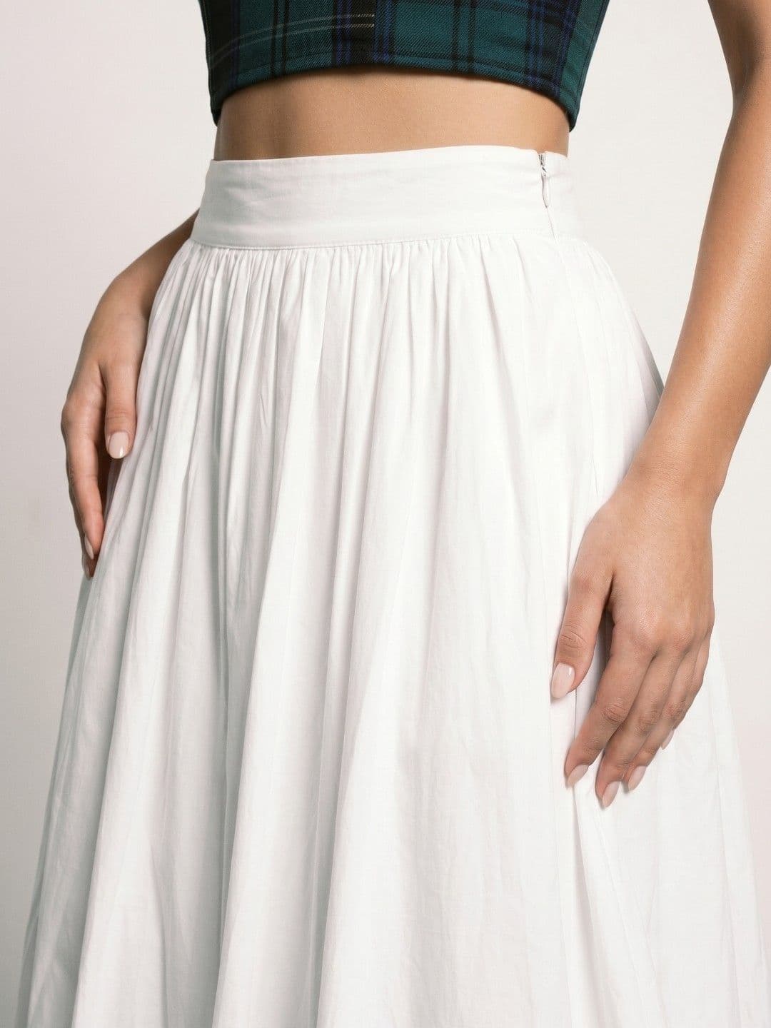 Phosphorus Women Pure Cotton Midi Balloon Skirt thumbnail 4