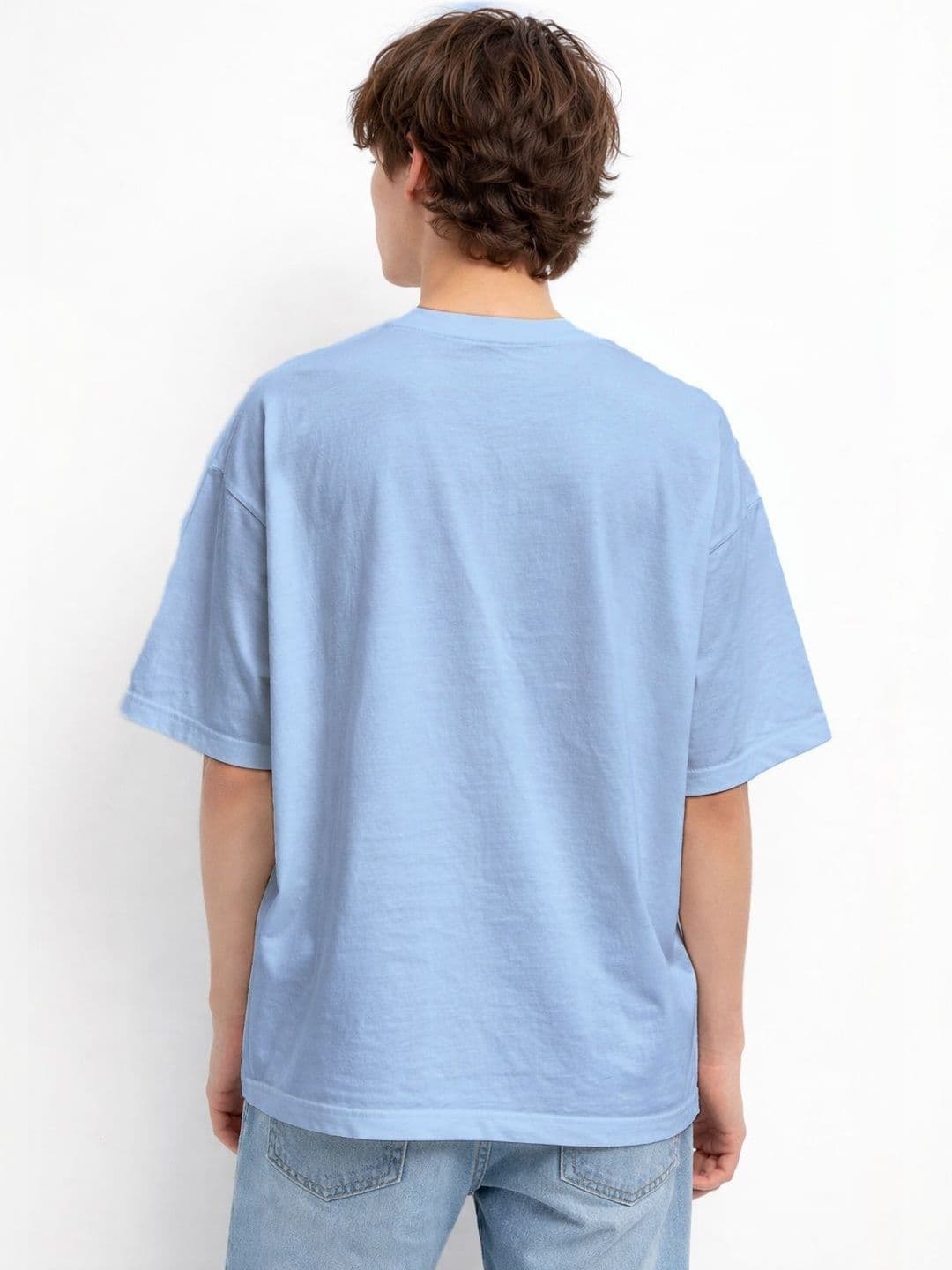 The Roadster Lifestyle Co Printed Organic Cotton Round Neck Oversized Tshirt thumbnail 3