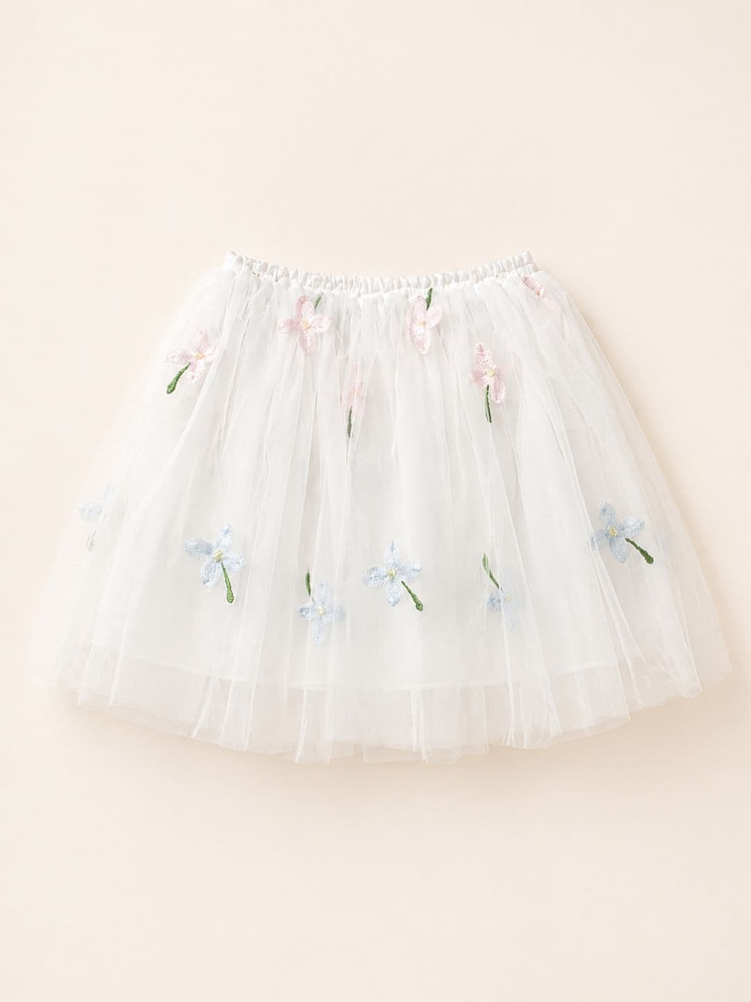 NEUDIS Girls Net Embellished Frills Bows and Ruffles Knee Length Flared Skirt thumbnail 4