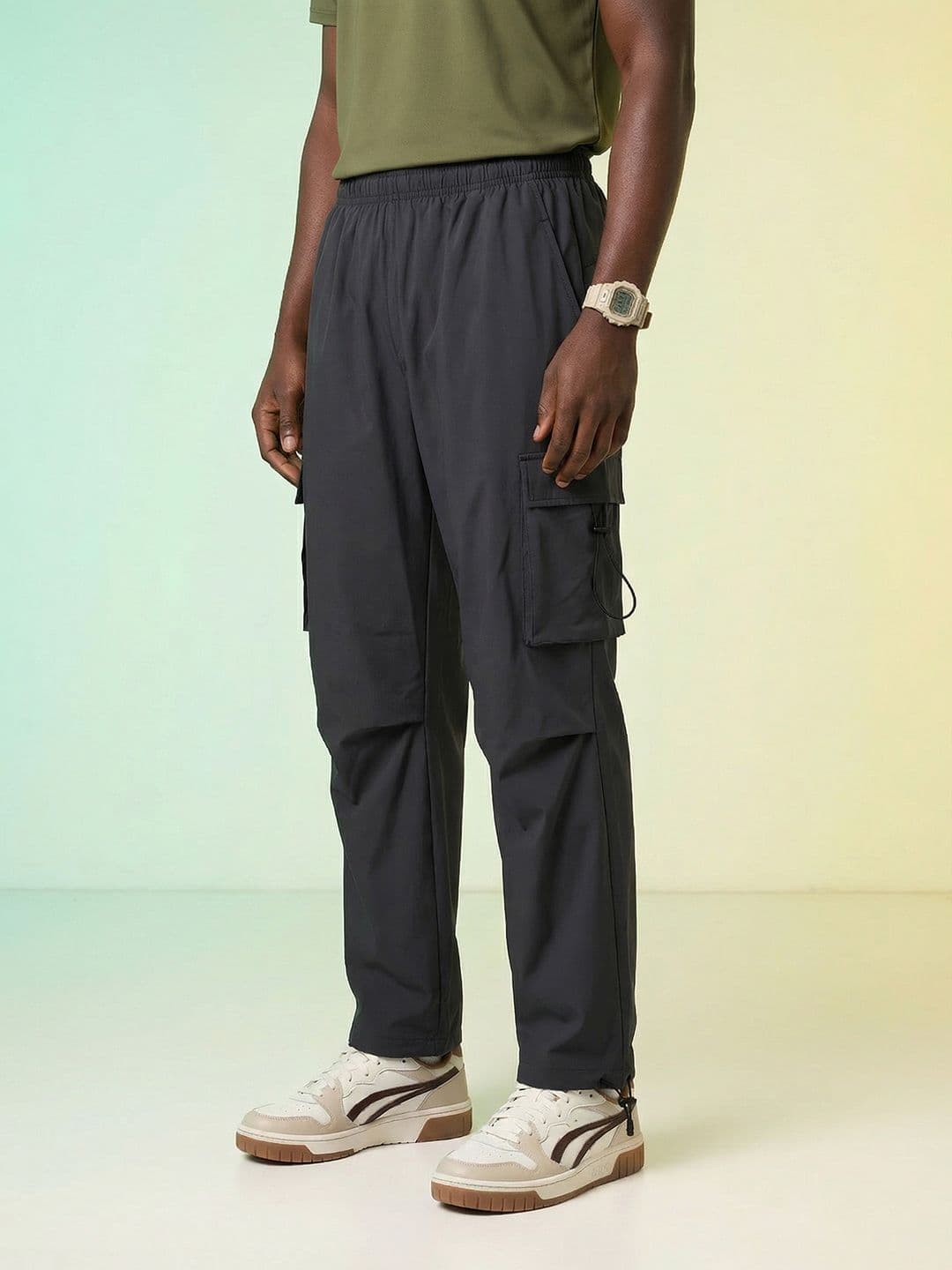 HRX by Hrithik Roshan Men Rapid-Dry Relaxed Fit Lifestyle Track Pants thumbnail 5