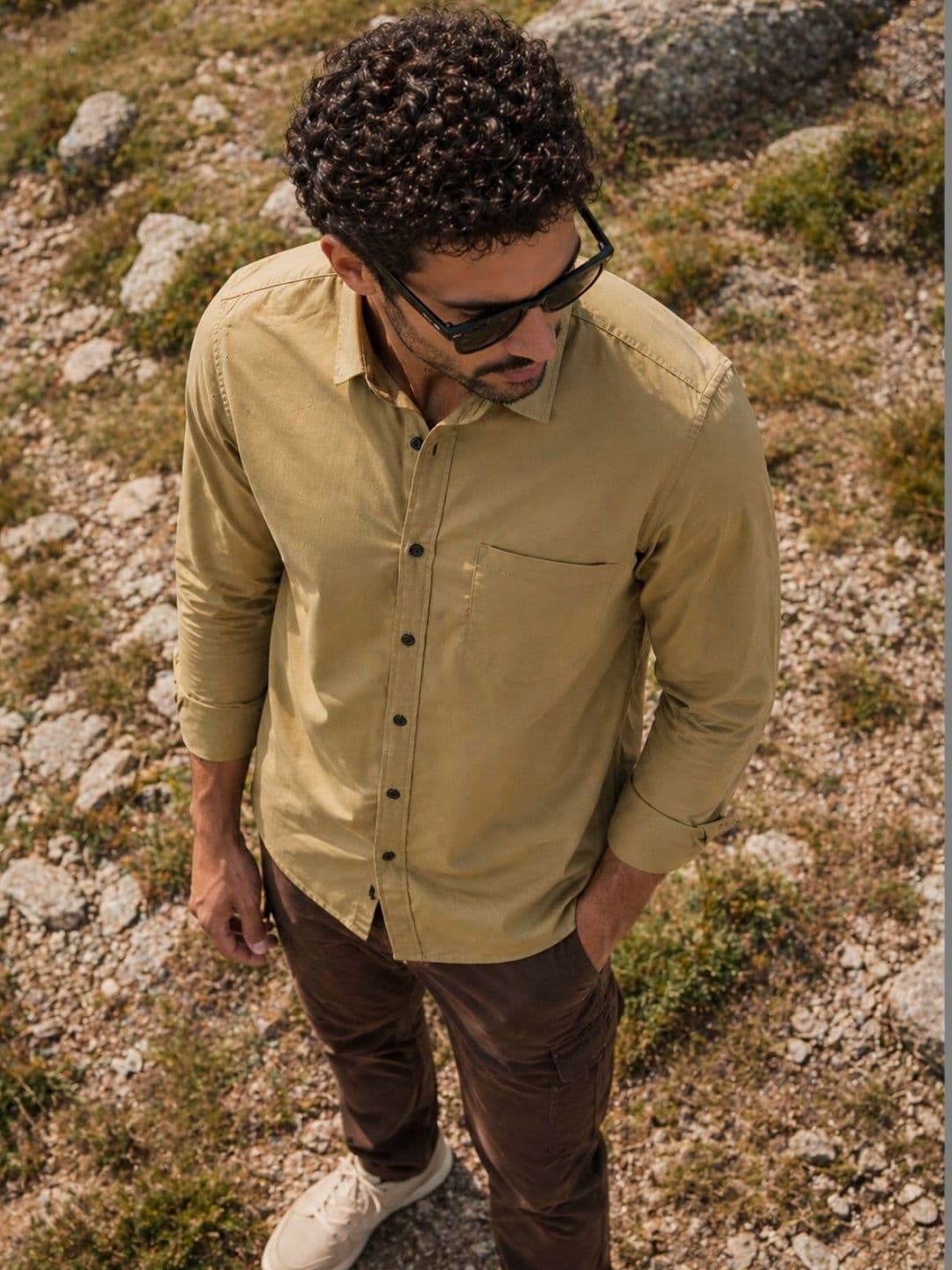 The Roadster Lifestyle Co Cotton Spread Collar Full Sleeves Shirt thumbnail 5