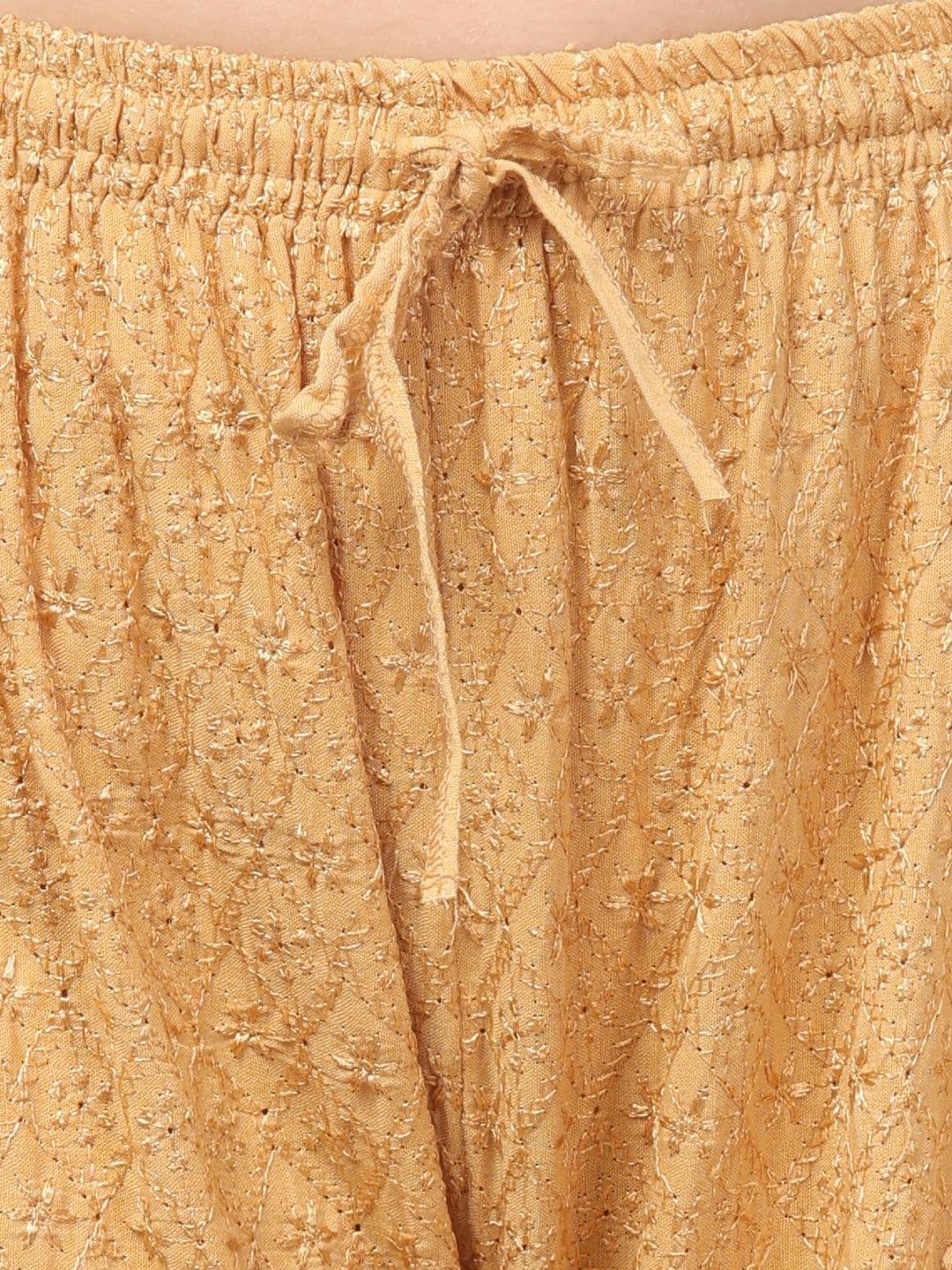 KGFONECLOTH Women Embroidered Knitted Ethnic Palazzos thumbnail 4