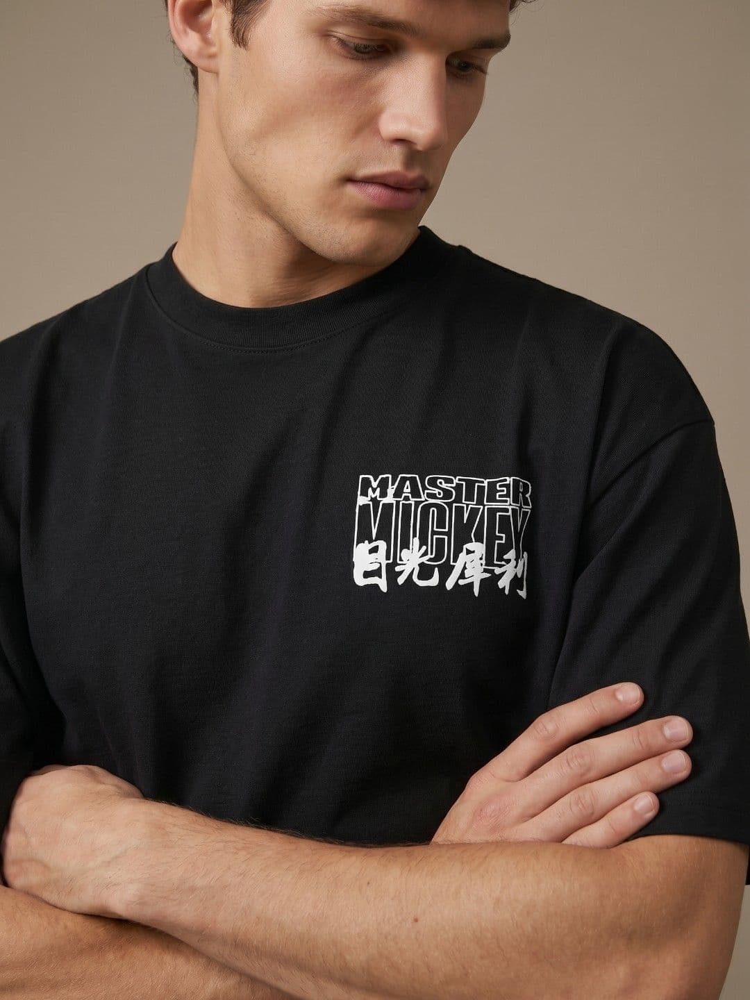 glitchez Master Mickey Graphic Oversized Fit T-shirt thumbnail 2