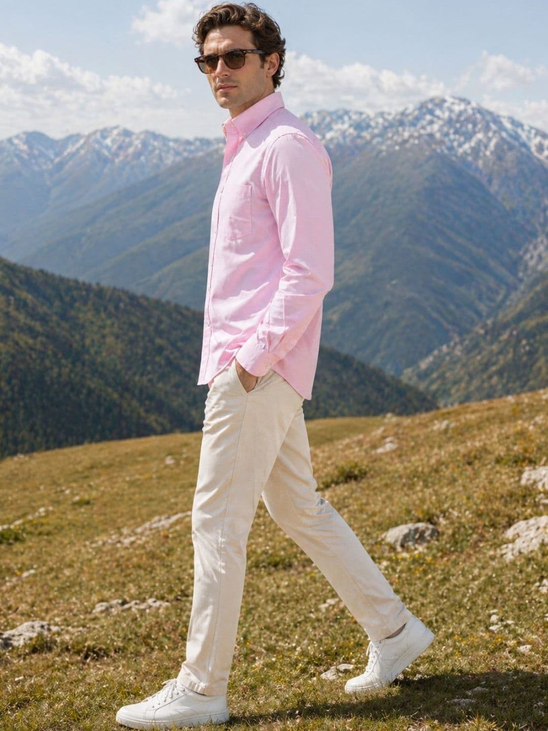 The Roadster Lifestyle Co Cotton Spread Collar Full Sleeves Shirt thumbnail 4