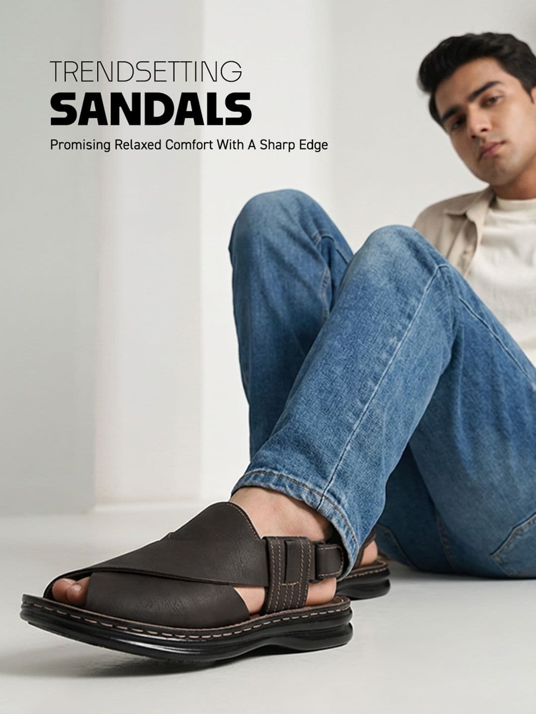 Trekiva Men Brown Slip-On Casual Sandals thumbnail 7