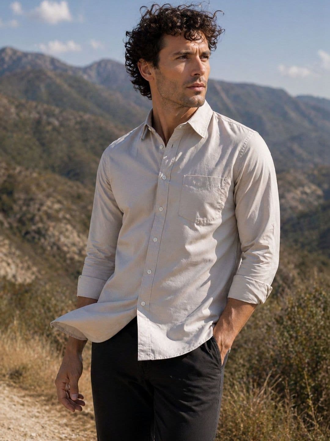 The Roadster Lifestyle Co Cotton Spread Collar Full Sleeves Shirt thumbnail 5