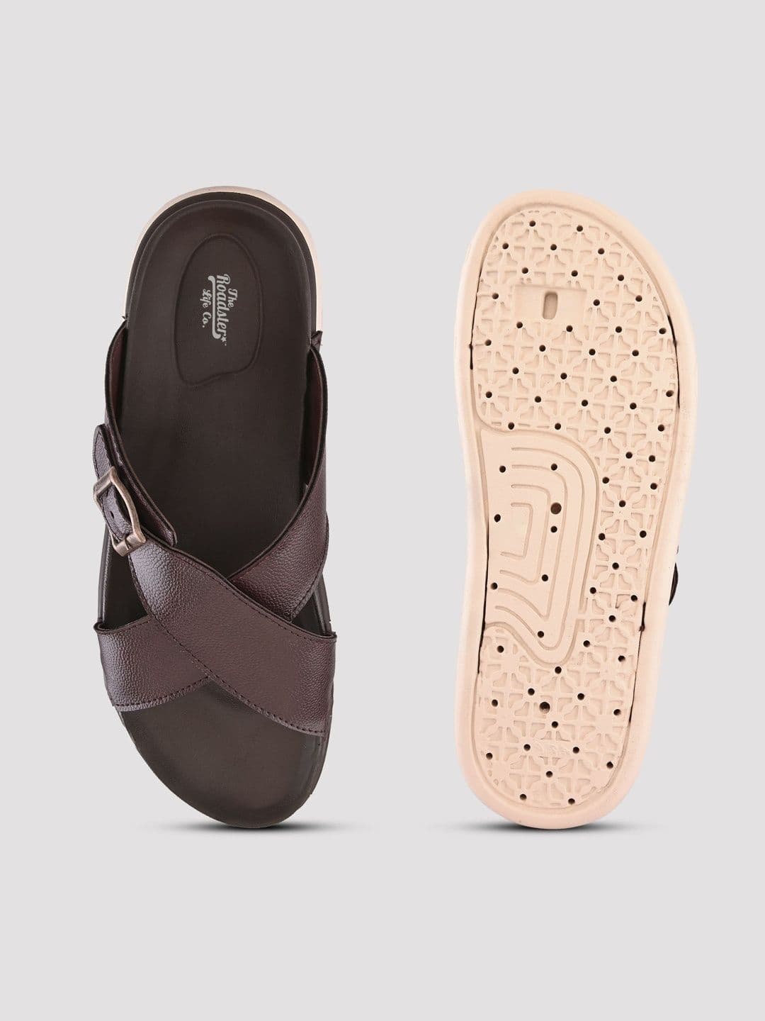 The Roadster Lifestyle Co Men Open Back Buckle Details Comfort Sandals thumbnail 2