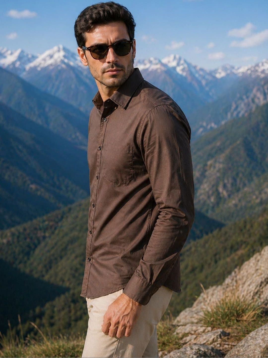 The Roadster Lifestyle Co Cotton Spread Collar Full Sleeves Shirt thumbnail 2