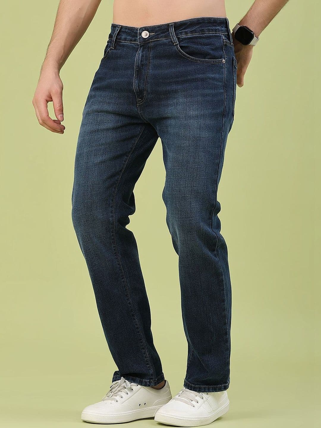 V-Mart Men Relaxed Fit Mid-Rise Light Fade Jeans thumbnail 2