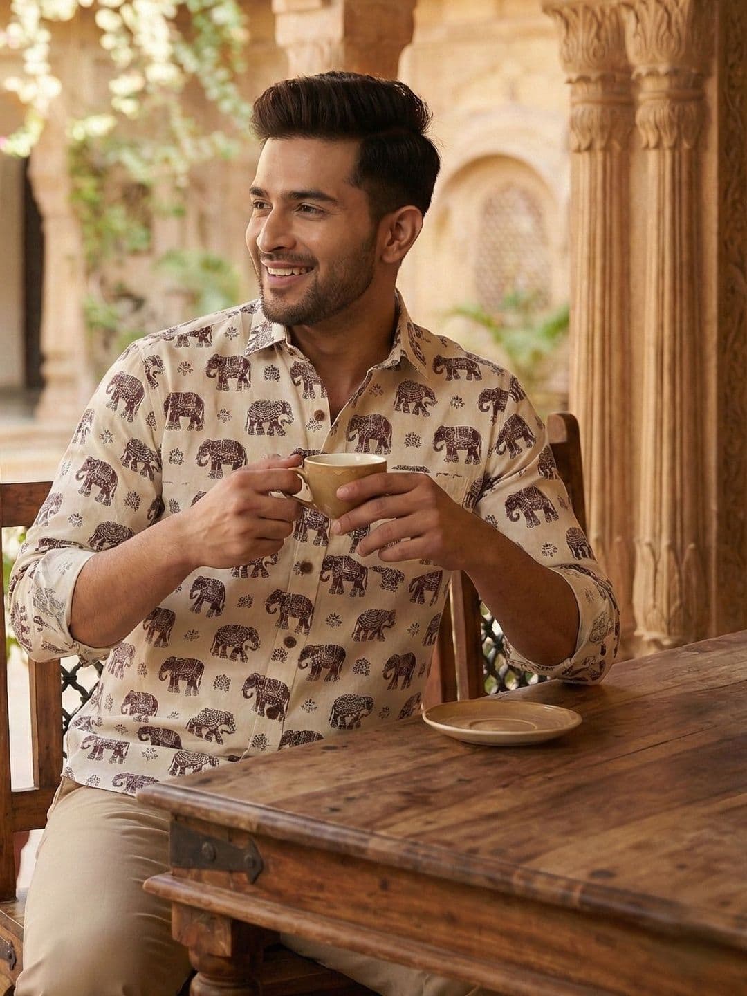 BURRSHAT Men Comfort Printed Casual Shirt thumbnail 5