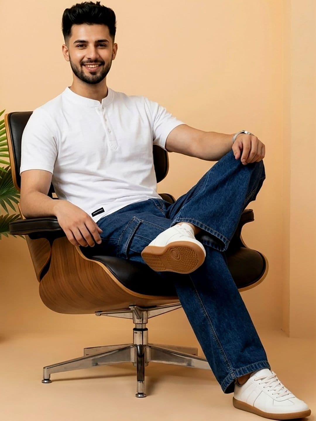 UNIBERRY JEANS Men Henley Neck T-shirt thumbnail 4