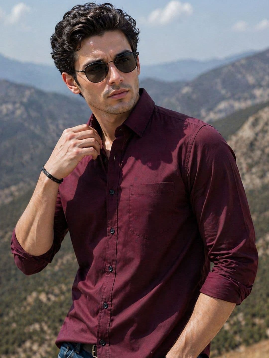 The Roadster Lifestyle Co Cotton Spread Collar Full Sleeves Shirt thumbnail 6