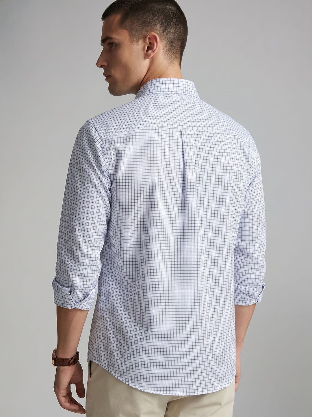 Allen Solly Sports Fit Checked Pure Cotton Causal Shirt thumbnail 2