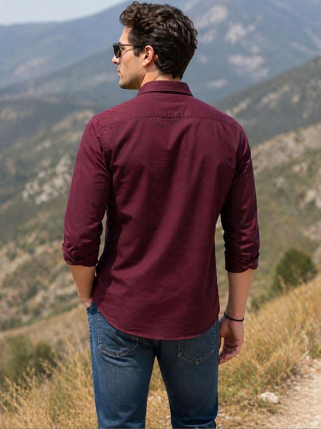 The Roadster Lifestyle Co Cotton Spread Collar Full Sleeves Shirt thumbnail 3