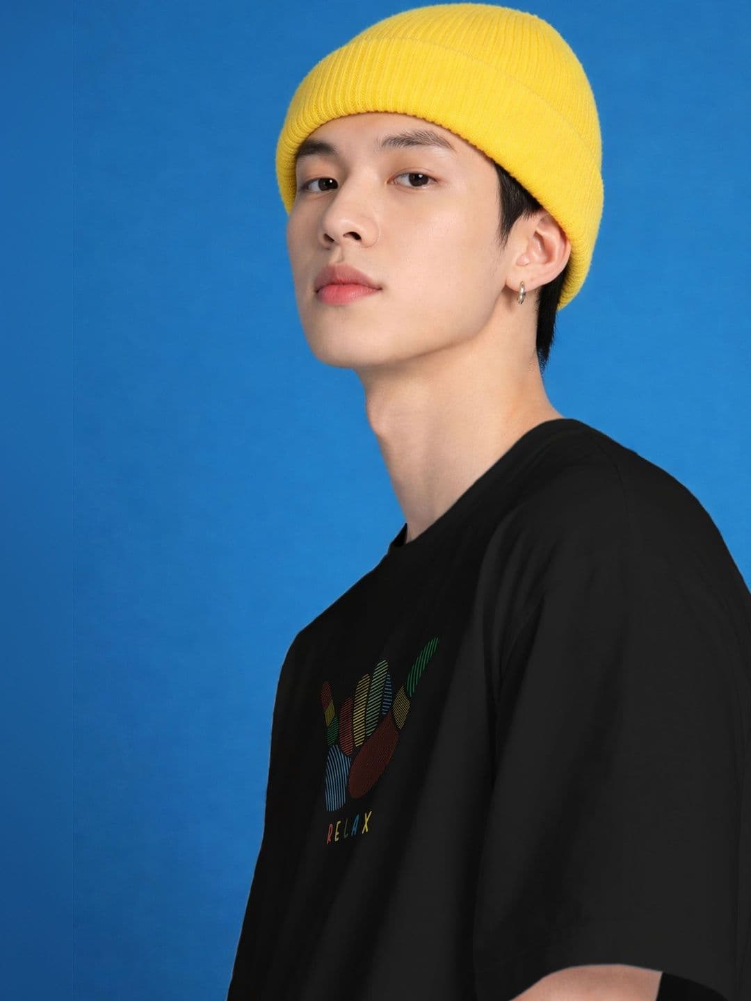 The Roadster Lifestyle Co. Graphic Printed Organic Cotton Round Neck Oversized T-shirt thumbnail 2