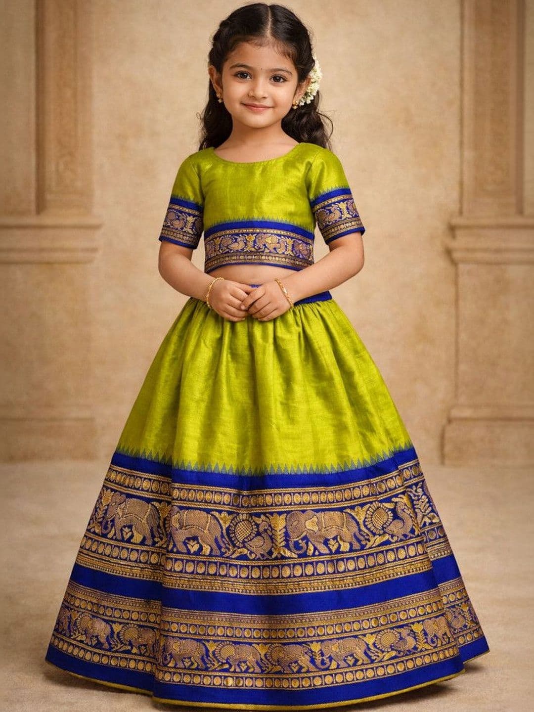 Xepon Girls Embellished Ready to Wear Lehenga & - view 1