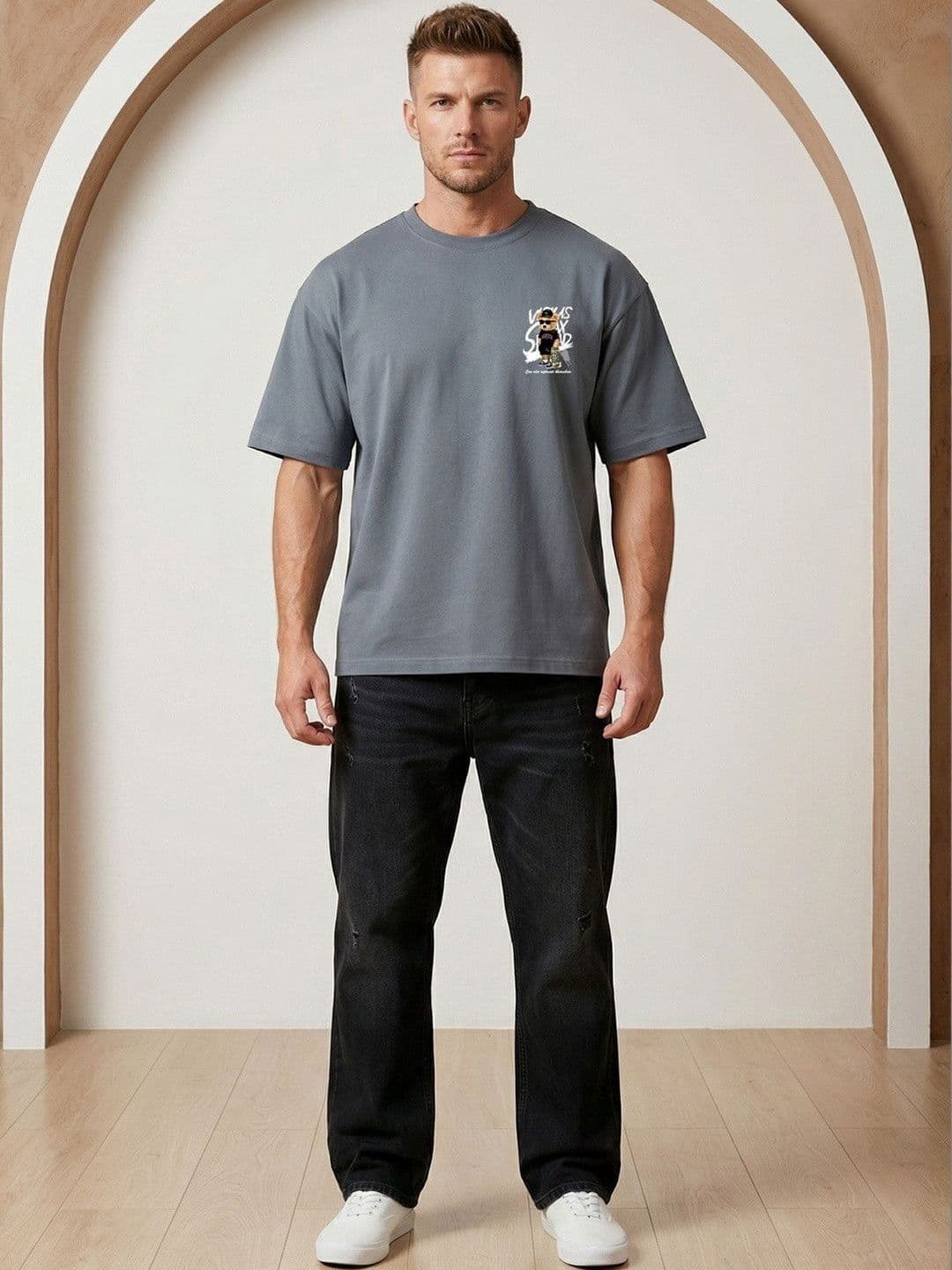 Manlino Men Printed Pure Cotton T-shirt thumbnail 3