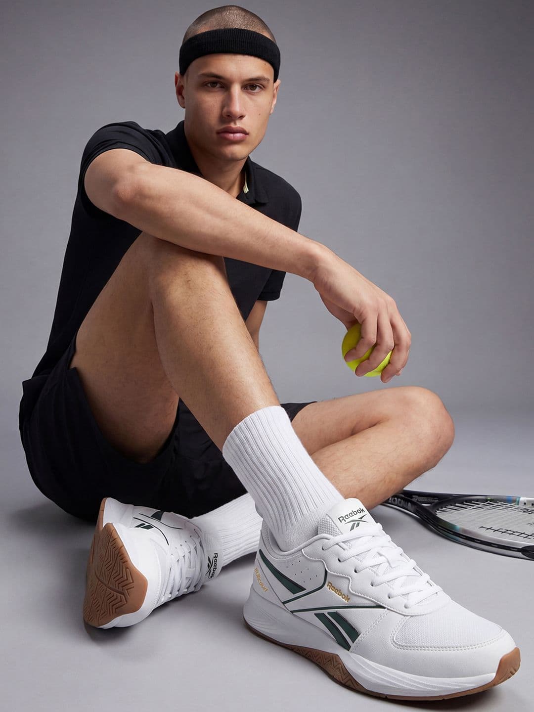 Reebok Multi Court Men Lace-Ups Badminton Sports Shoes thumbnail 4