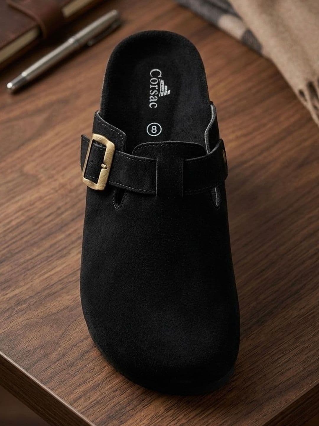 Corsac Men Suede Clogs Sandals thumbnail 5