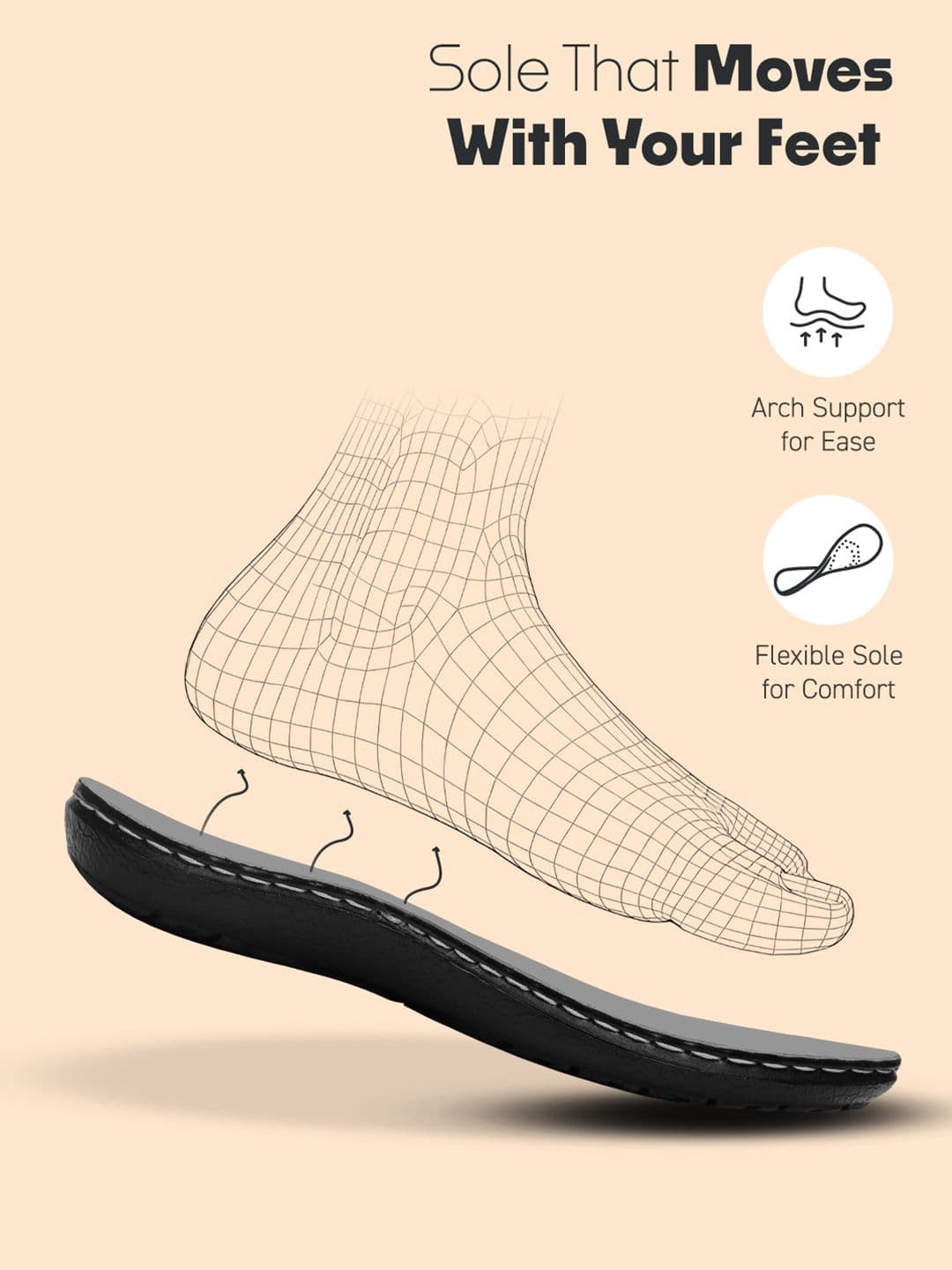Trekiva Men Black Comfort Sandals thumbnail 4