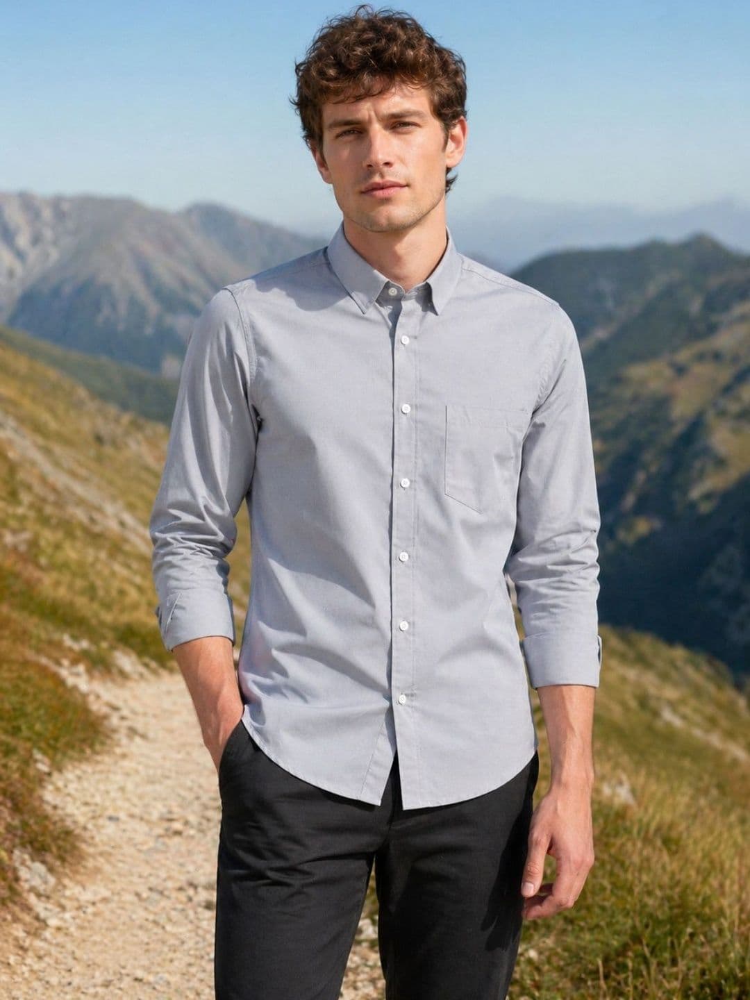 The Roadster Lifestyle Co Cotton Spread Collar Full Sleeves Shirt - view 1