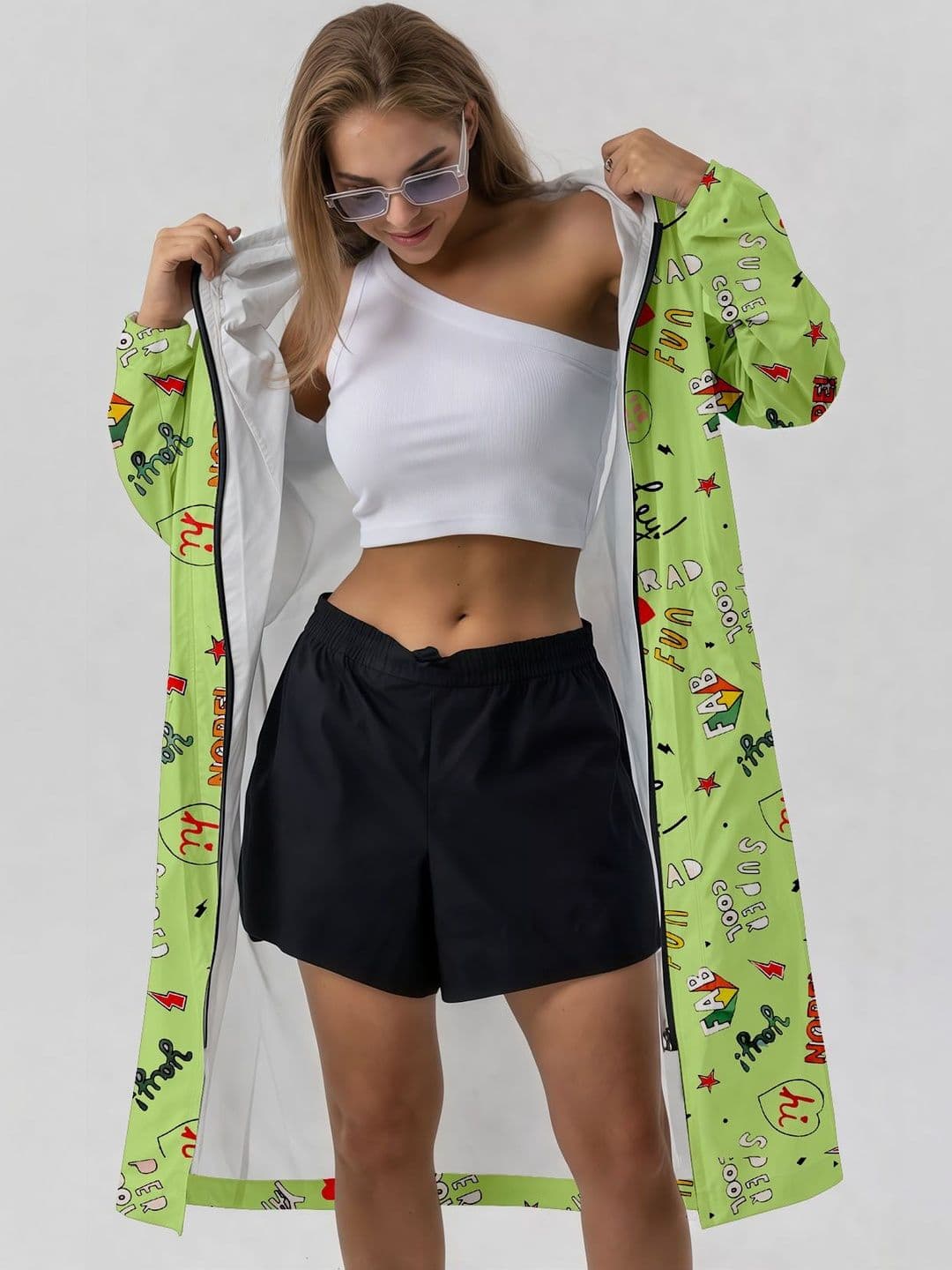 CAMISON Women Printed Rain Jacket
