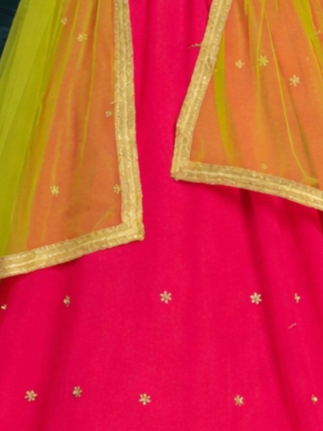 ODETTE Embroidered Thread Work Semi-Stitched Lehenga & Blouse With Dupatta thumbnail 2
