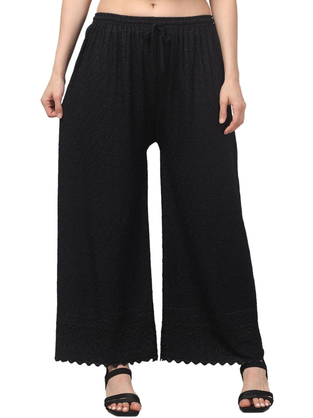 KGFONECLOTH Women Knitted Ethnic Palazzos - view 1