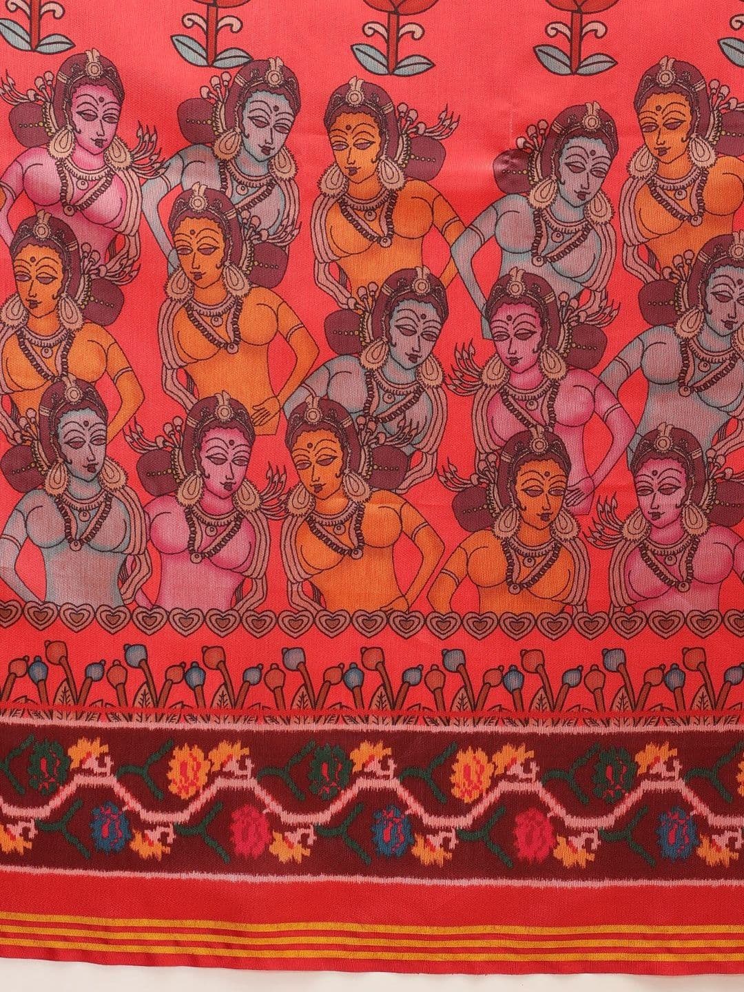 Silk Land Ethnic Motifs Printed Zari Silk Blend Patola Saree thumbnail 5