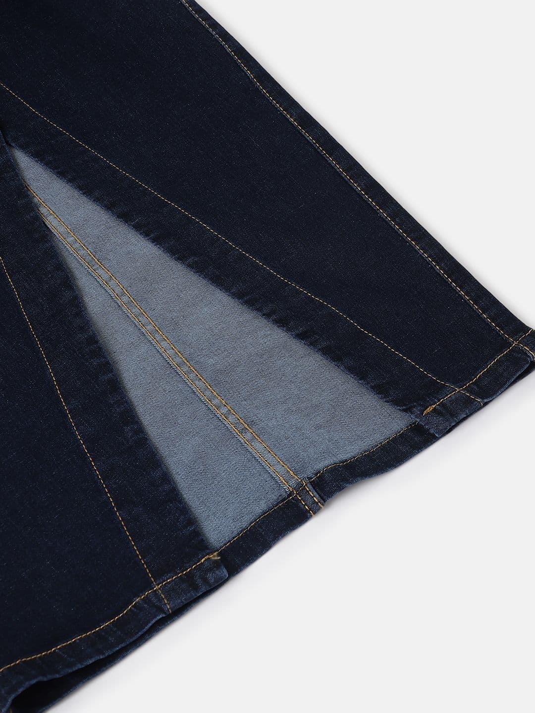 Belliskey Women Denim Front Slit Midi Straight Skirt thumbnail 3
