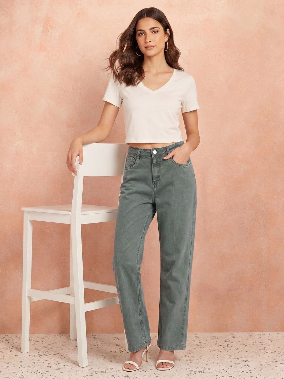 all about you Women Straight Fit Stretchable Jeans thumbnail 4