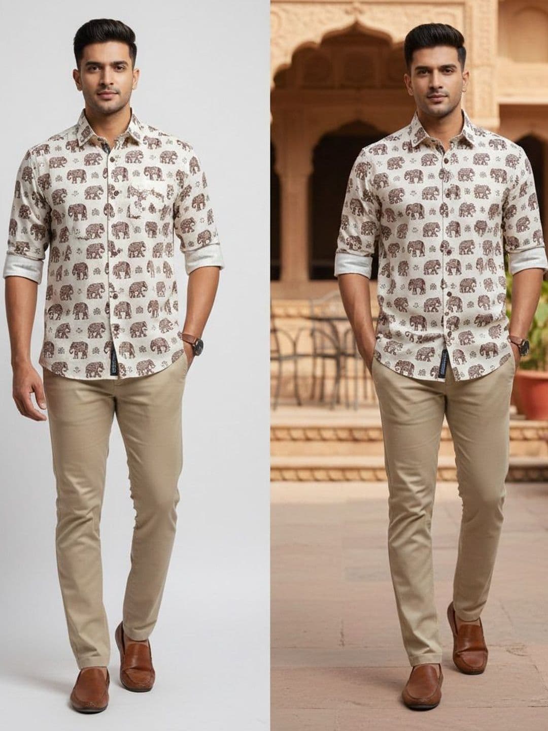 BURRSHAT Men Comfort Printed Casual Shirt thumbnail 4