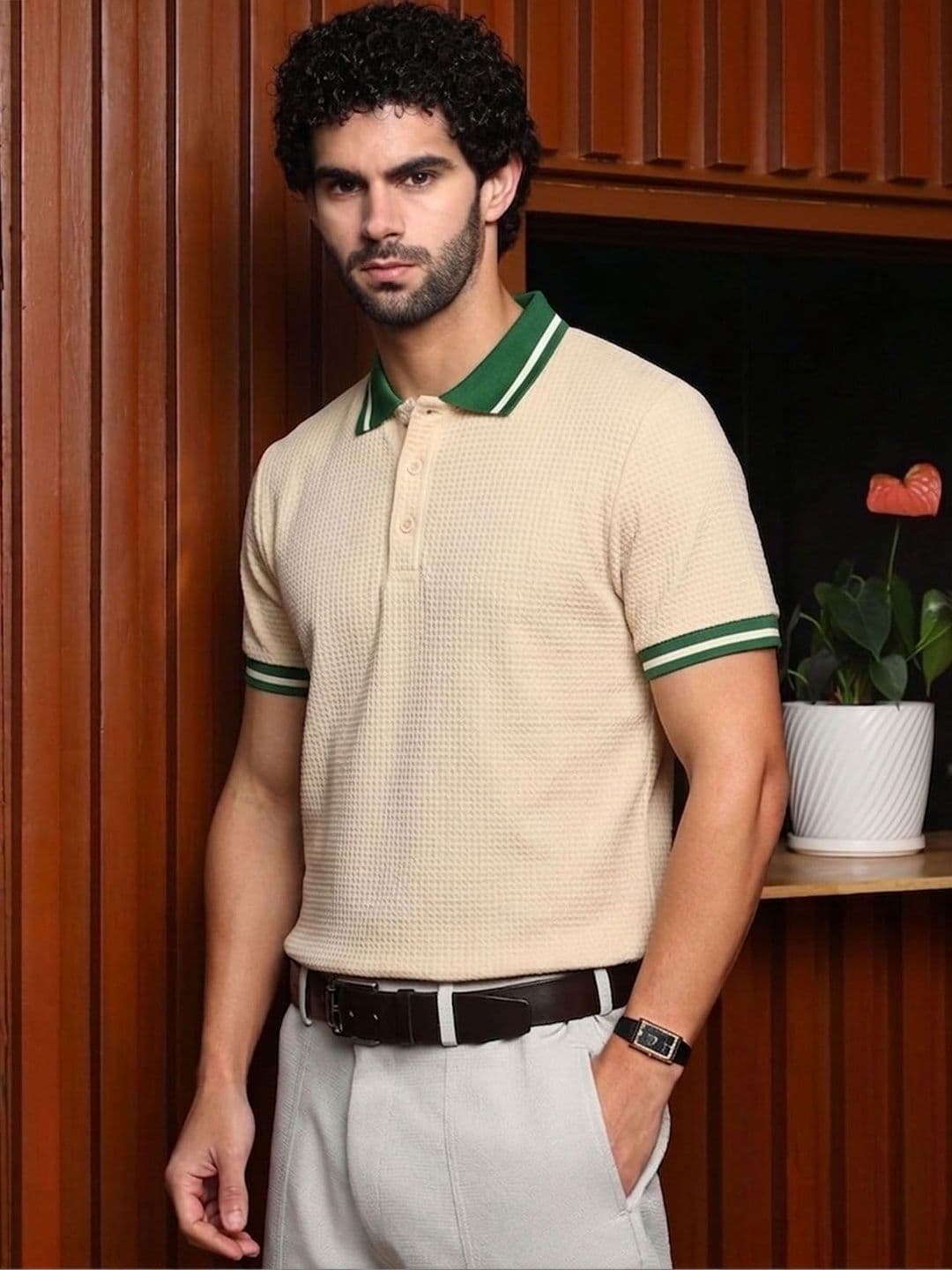 THE BEETEL HOUSE Men Polo Collar T-shirt thumbnail 3