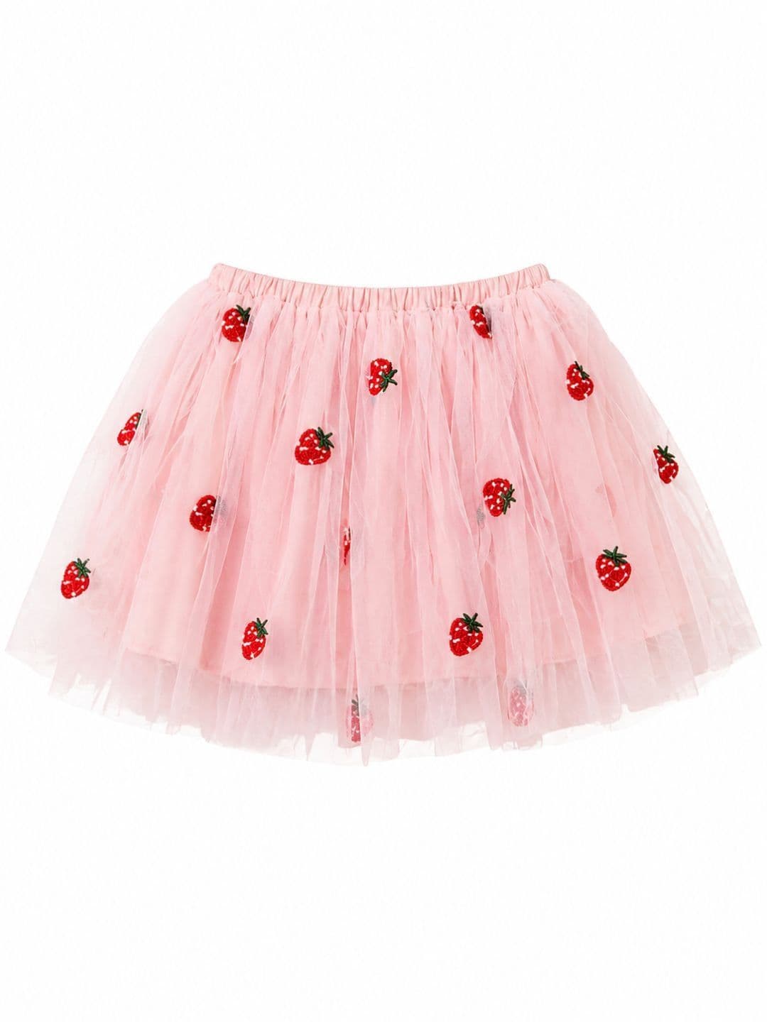 NEUDIS Girls Net Textured Frills Bows and Ruffles Above Knee Flared Skirt thumbnail 4