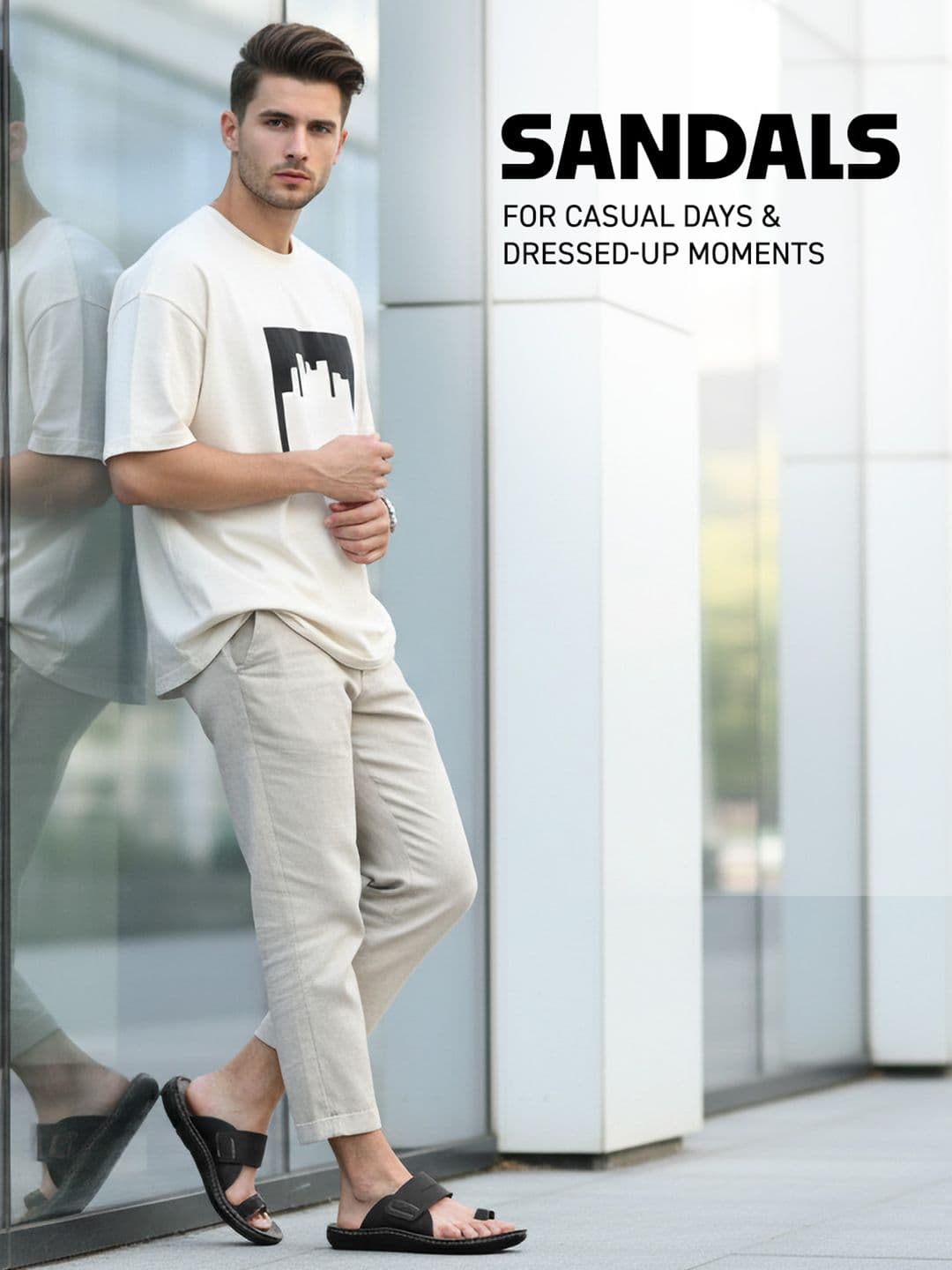 Trekiva Men Black Comfort Sandals thumbnail 5