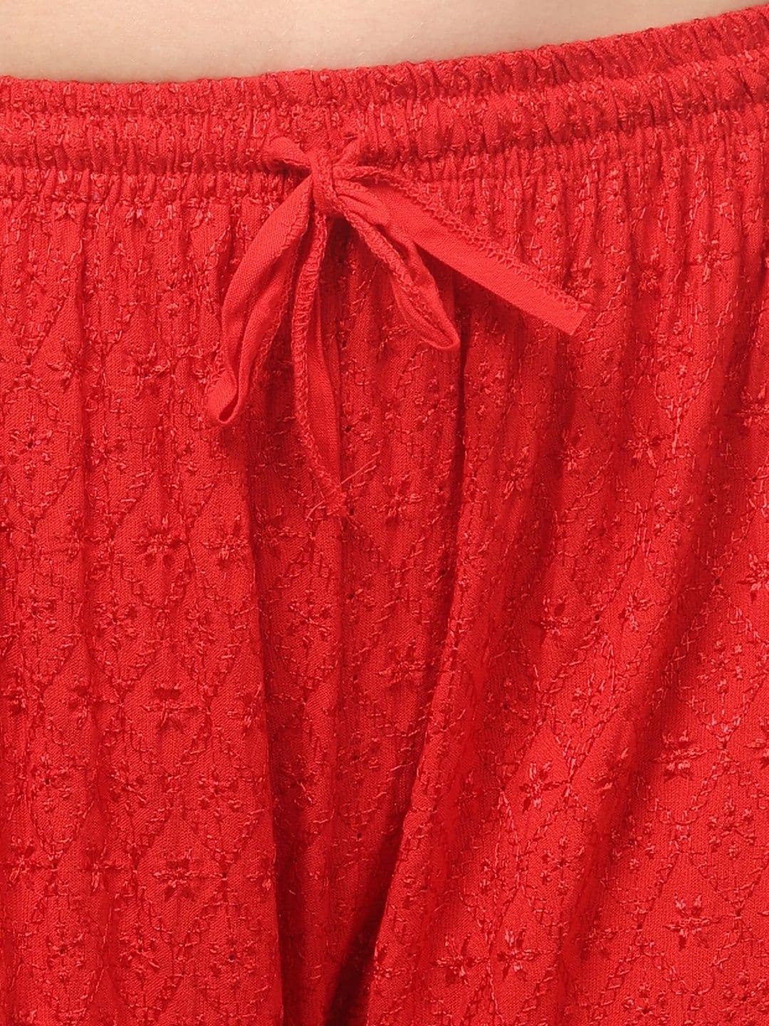 KGFONECLOTH Women Embroidered Knitted Ethnic Palazzos thumbnail 4