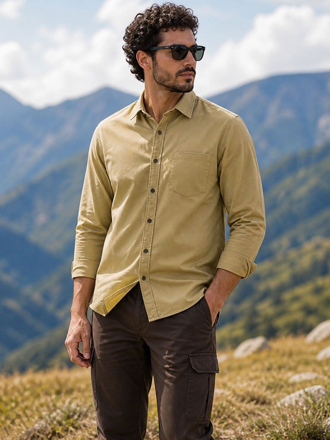 The Roadster Lifestyle Co Cotton Spread Collar Full Sleeves Shirt thumbnail 6