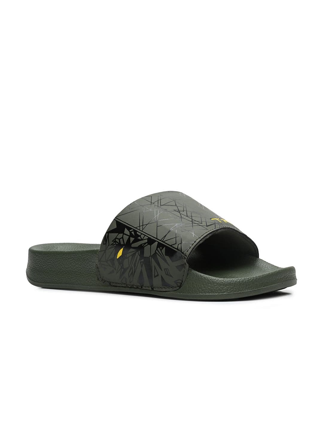 Trekiva Men Olive Fabric Sliders - view 1