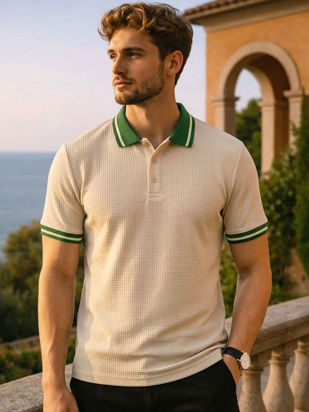 THE BEETEL HOUSE Men Polo Collar T-shirt - view 1