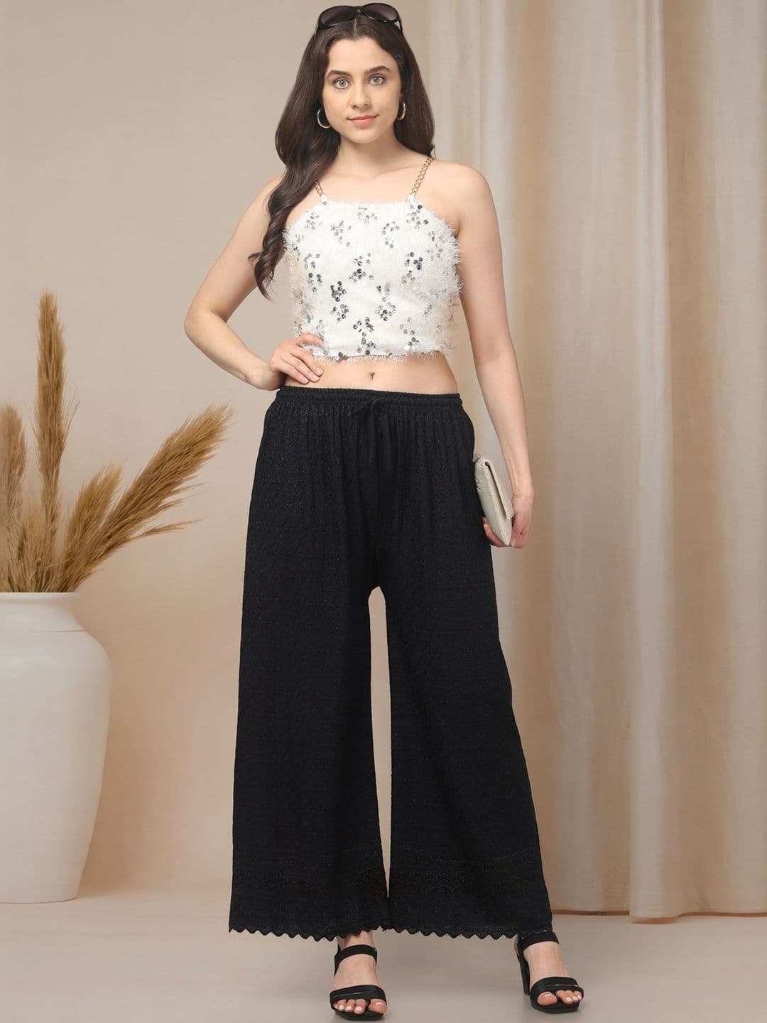 KGFONECLOTH Women Knitted Ethnic Palazzos thumbnail 3