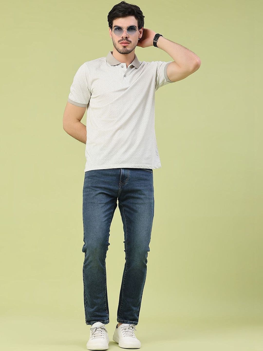 V-Mart Men Skinny Fit Mid-Rise Light Fade Cotton Jeans thumbnail 5