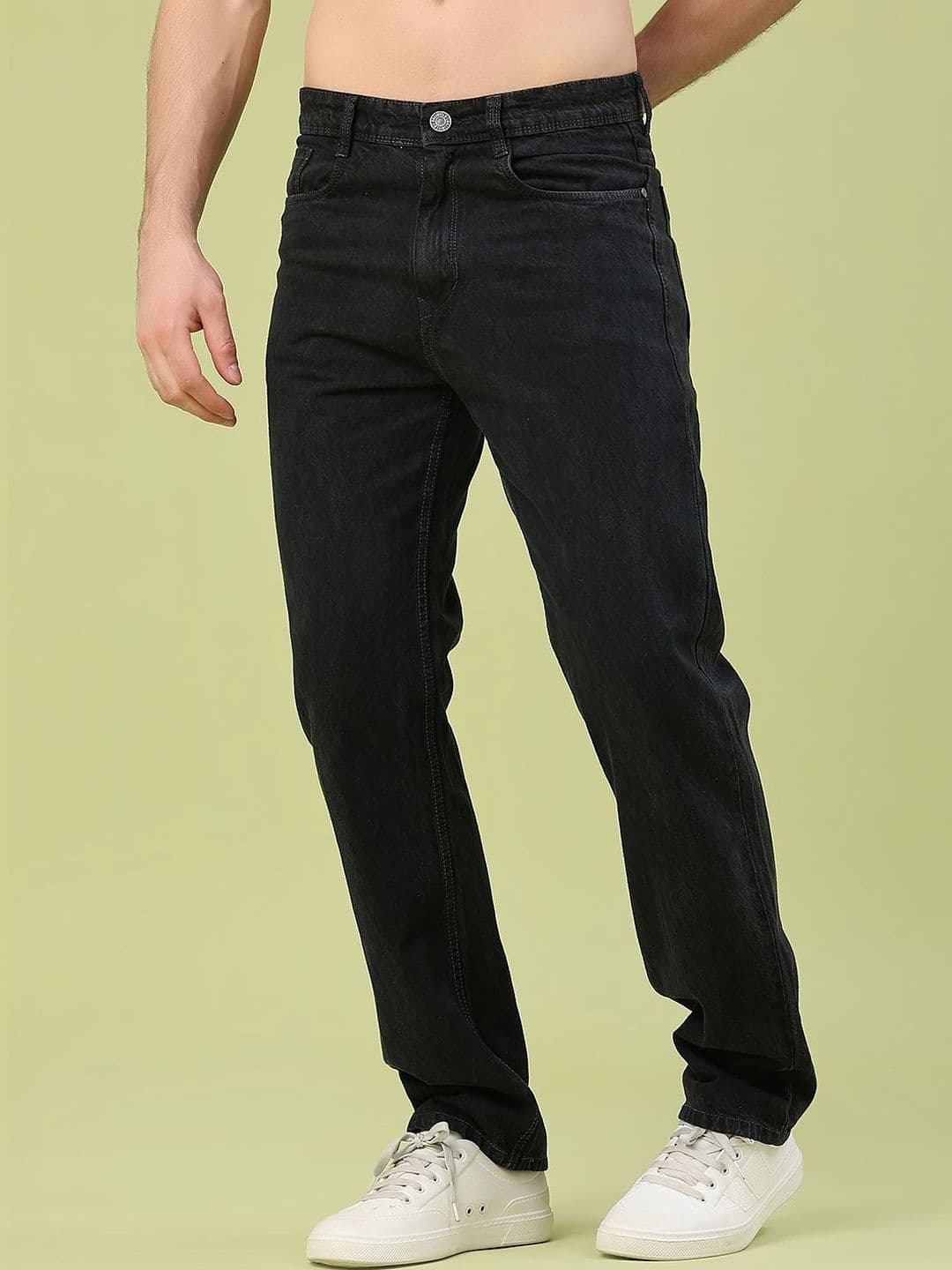 V-Mart Men Straight Fit Mid-Rise Light Fade Stretchable Cotton Jeans thumbnail 6
