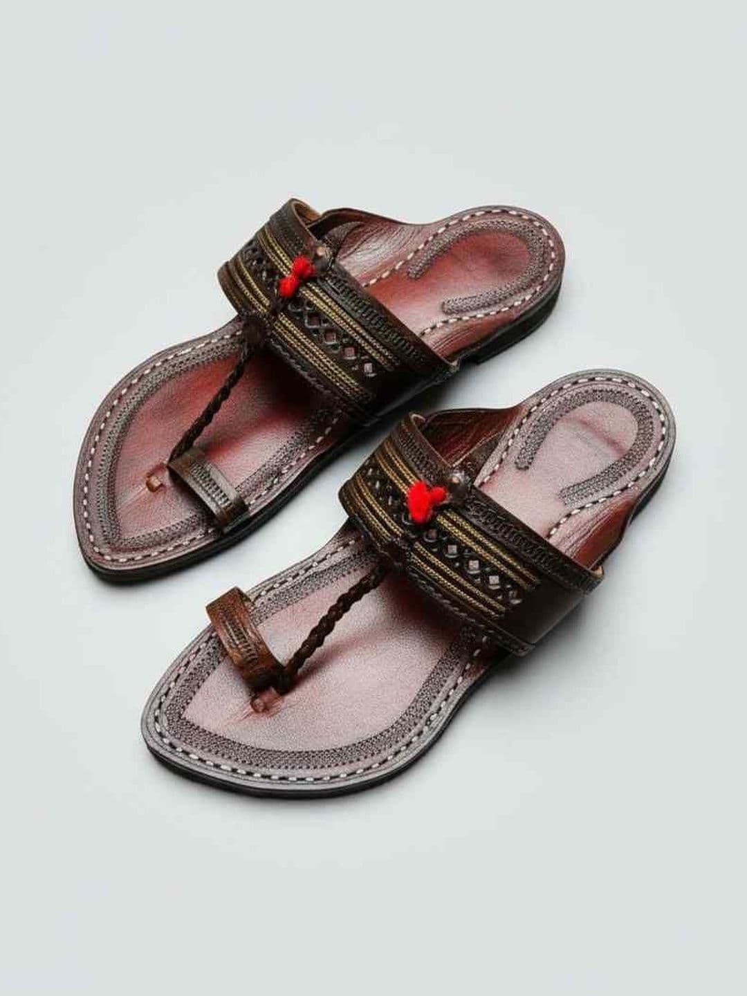 niira.co NIIRA Men Leather Kolhapuri Comfort Sandals thumbnail 6
