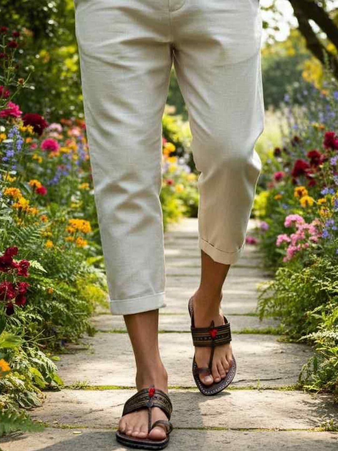 niira.co NIIRA Men Leather Kolhapuri Comfort Sandals thumbnail 5