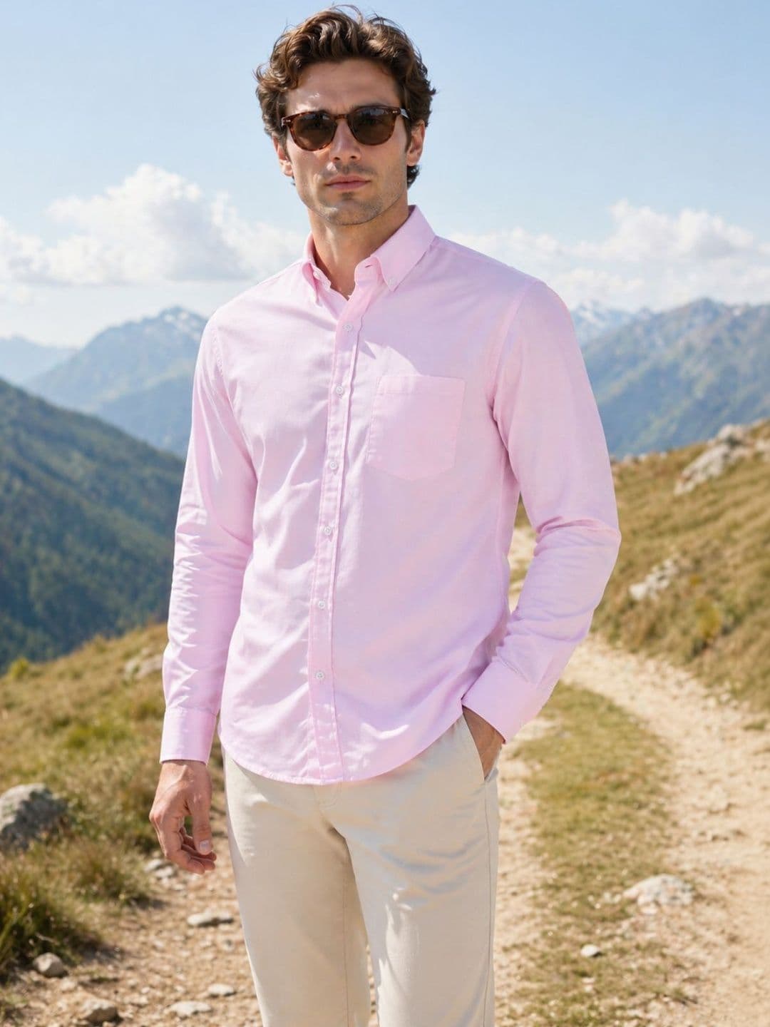 The Roadster Lifestyle Co Cotton Spread Collar Full Sleeves Shirt - view 1