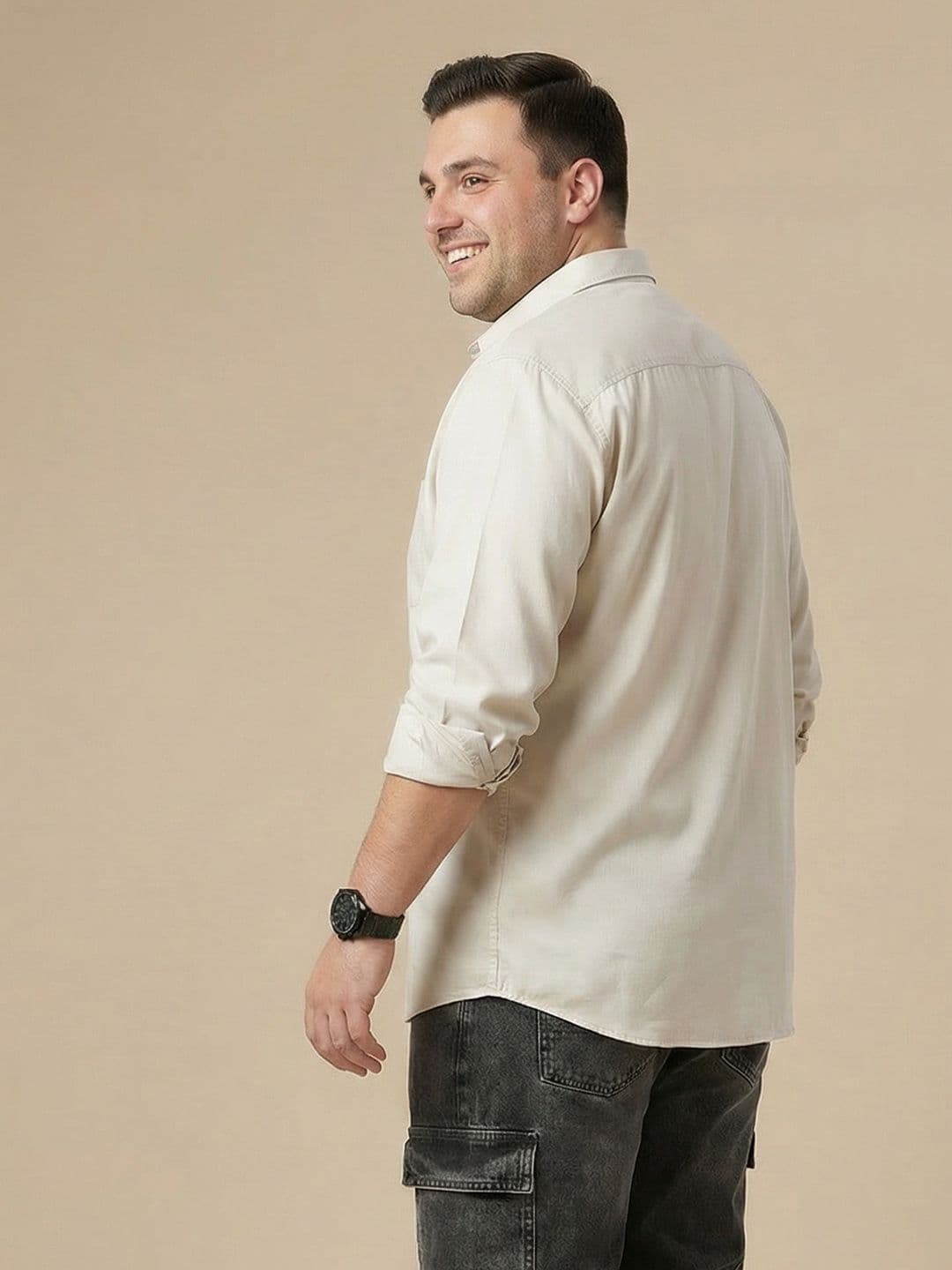 Sztori Plus Size Pure Cotton Casual Shirt thumbnail 3
