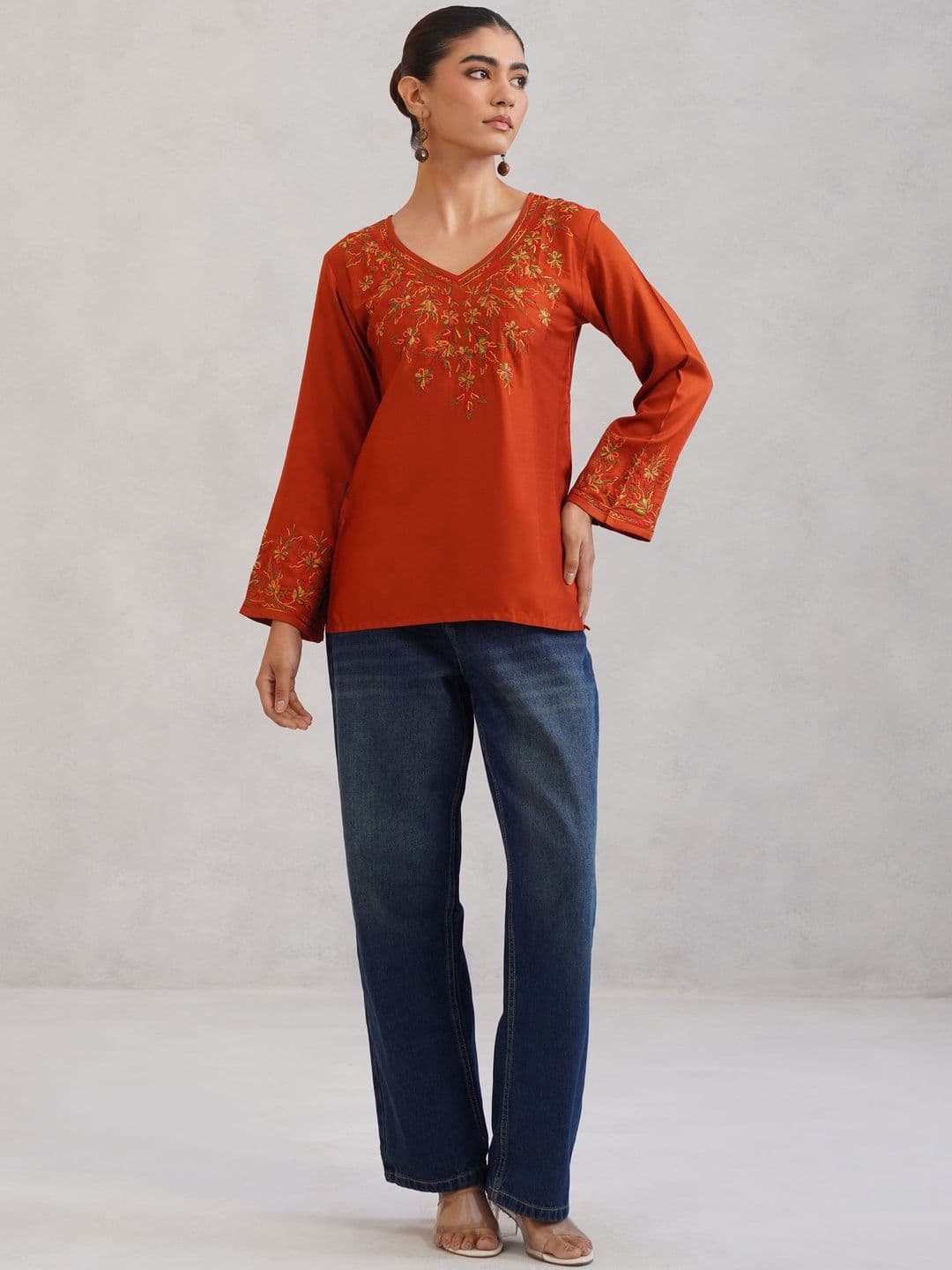 colorkosh Ethnic Motifs Embroidered Thread Work Kurta - view 1