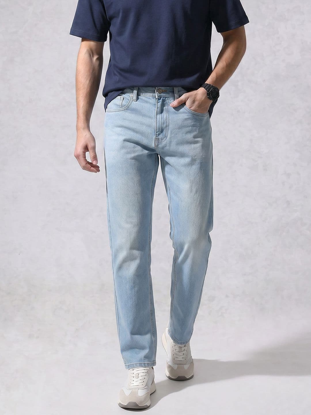 WROGN Men Anti Fit Light Fade Stretchable Jeans - view 1