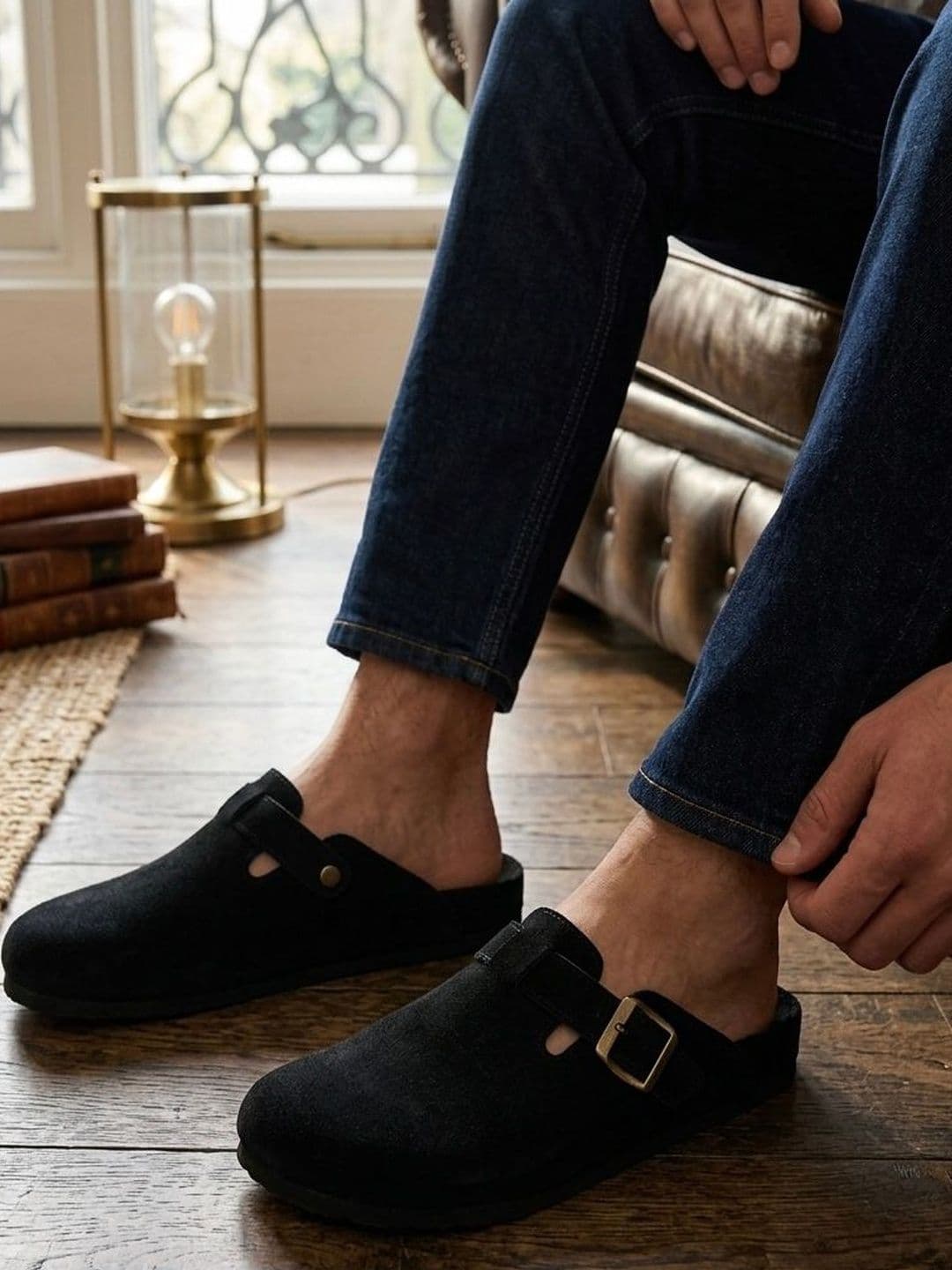 Corsac Men Suede Clogs Sandals thumbnail 3