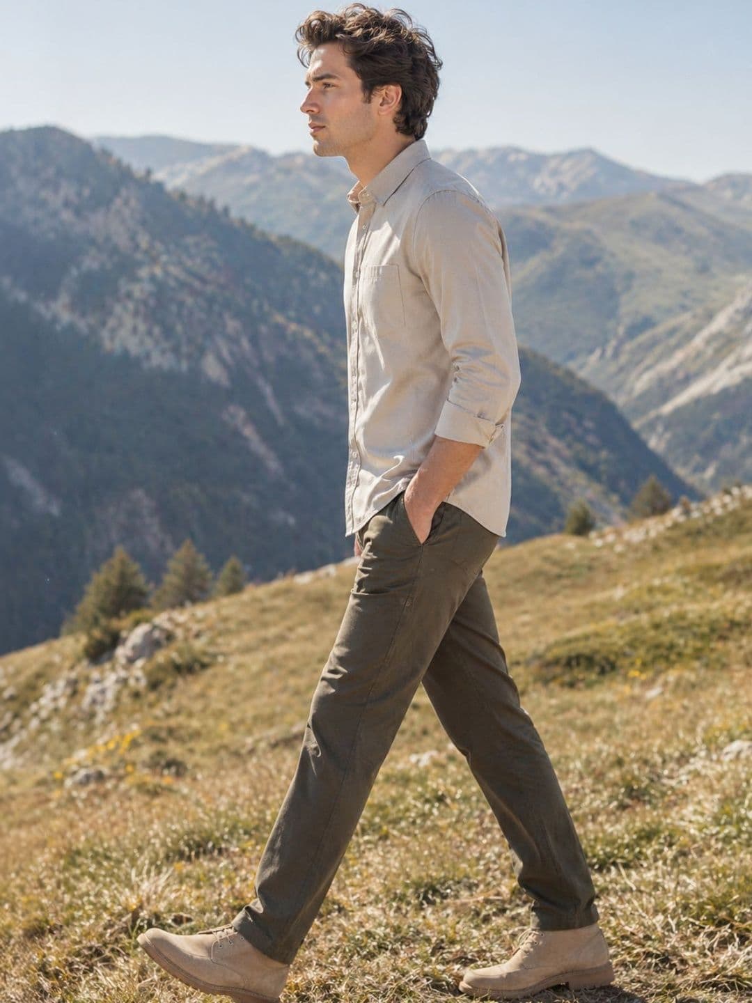 The Roadster Lifestyle Co Cotton Spread Collar Full Sleeves Shirt thumbnail 3